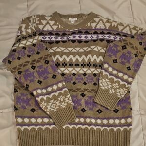 BP Size S Patterned‎ Sweater - Brown and Purple